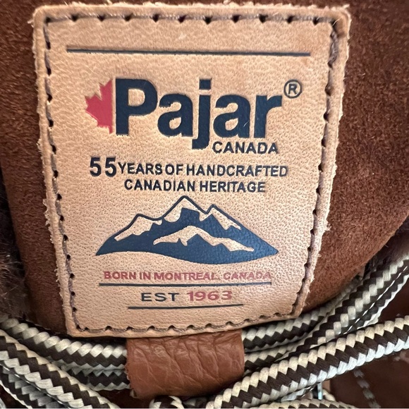 Pajar Valerie S Brown Leather Shearling Ice Gripper Waterproof Mid-Calf Boot 5.5 - Picture 11 of 15